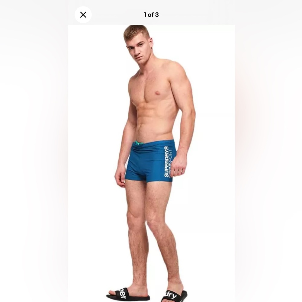 Super dry men’s square cut swim NWT